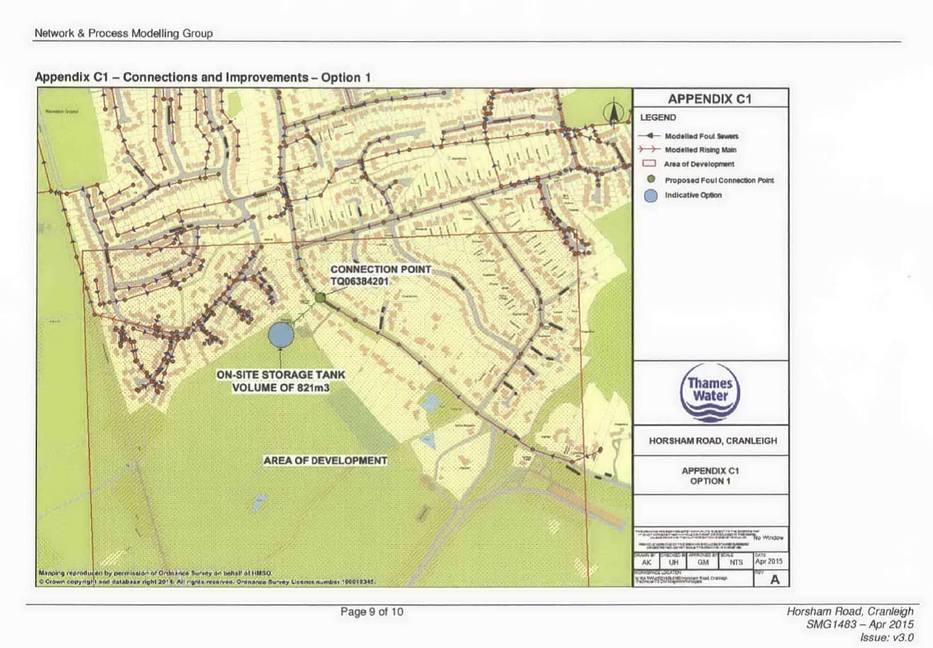 Sewage tanks on Crest Nicholson Site