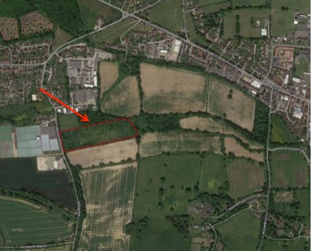 Position of Little Meadow Alfold Road planning application