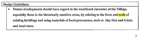 Cranleigh Design Statement 2008 point  re scale