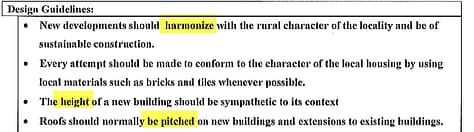 Cranleigh Design Statement 2008 concerning building height