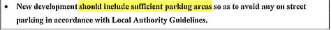 Cranleigh Design Statement 2008 point  re adequate parking