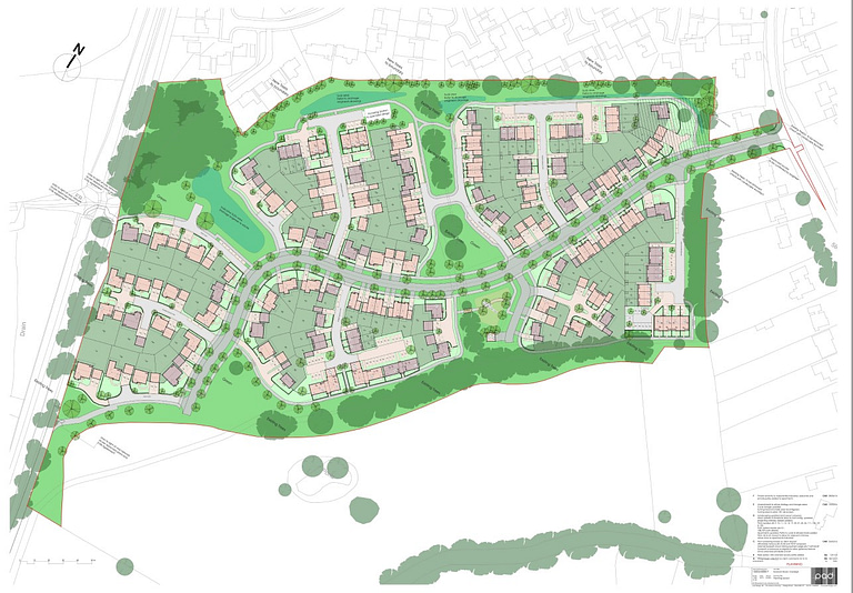 Housing Layout Horsham Road site Crest Nicholson