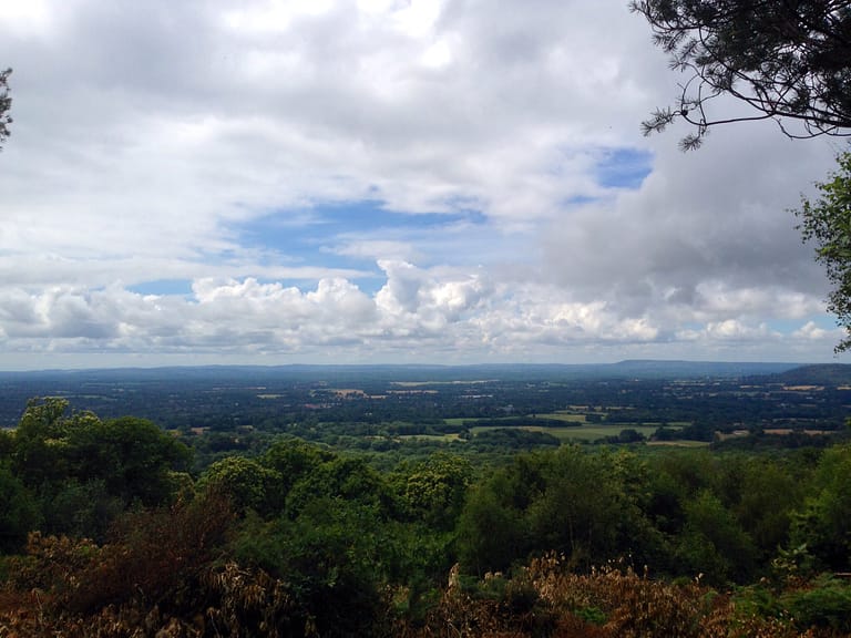 View over Cranleigh and South Downs